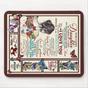 Personalized Letter To My Loving Daughter Mouse Pad