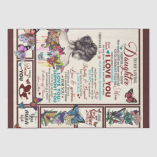 Personalized Letter To My Loving Daughter Tissue Paper