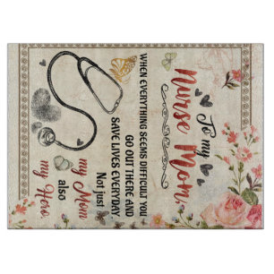 Personalized Letter To My Nurse Mom Cutting Board