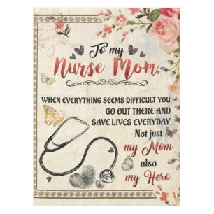Personalized Letter To My Nurse Mom Tablecloth