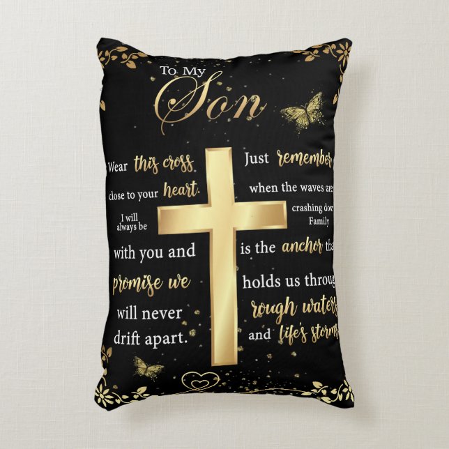 Personalized Letter To My Son Accent Pillow (Front(Vertical))