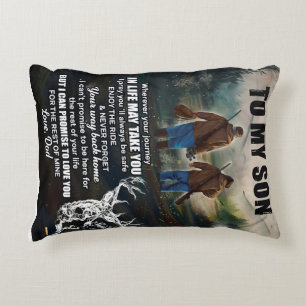 Personalized Letter To My Son From Dad Blanket, Accent Pillow