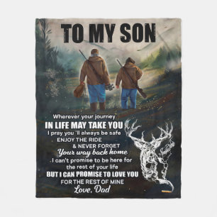 Personalized Letter To My Son From Dad Blanket, Fleece Blanket