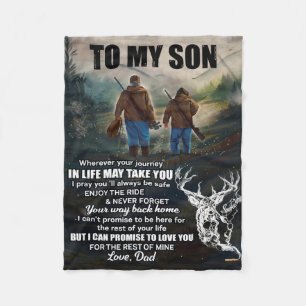 Personalized Letter To My Son From Dad Blanket, Fleece Blanket