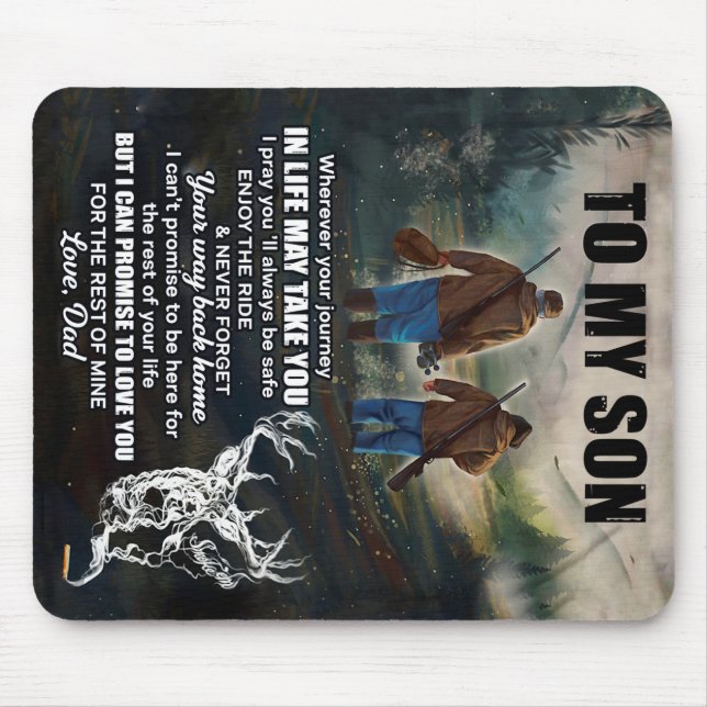Personalized Letter To My Son From Dad Blanket, Mouse Pad (Front)