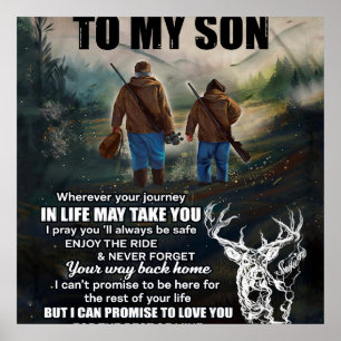 Personalized Letter To My Son From Dad Blanket, Poster