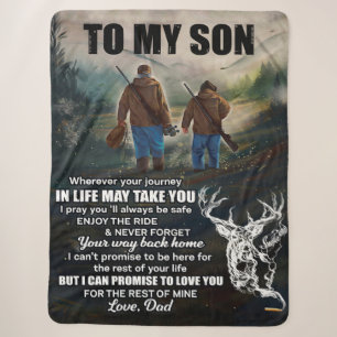 Personalized Letter To My Son From Dad Blanket, Sherpa Blanket
