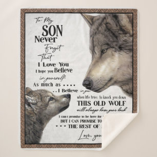 Personalized Letter To My Son From Dad Sherpa Blanket