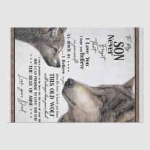 Personalized Letter To My Son From Dad Tissue Paper