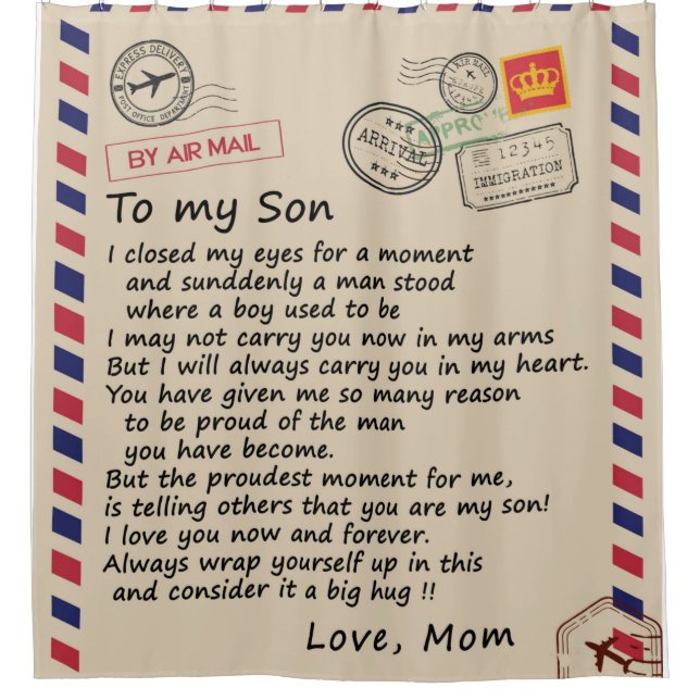 Personalized Letter To My Son From Mom (Front)