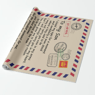 Personalized Letter To My Son From Mom Wrapping Paper
