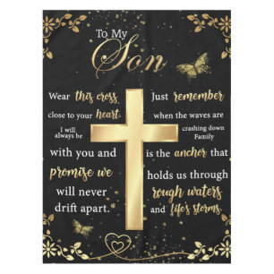 Personalized Letter To My Son Tablecloth