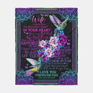 Personalized Letter To My Wife Fleece Blanket