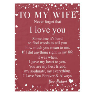 Personalized Letter To My Wife From Husband Gift Tablecloth