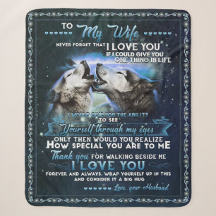 Personalized Letter To My Wife From Husband Sherpa Blanket