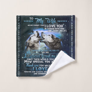 Personalized Letter To My Wife From Husband Wash Cloth