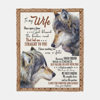 Personalized Letter To My Wife Love From Husband Fleece Blanket