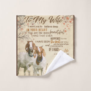 Personalized Letter To My Wife Love From Husband Wash Cloth