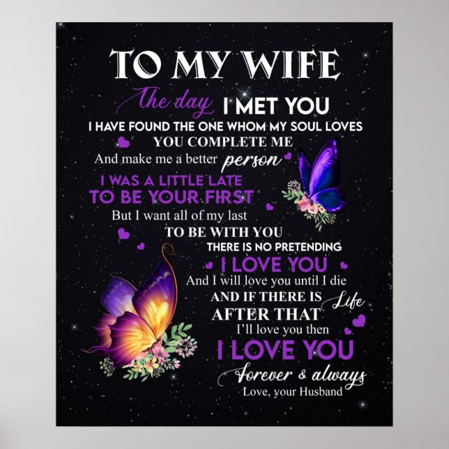 Personalized Letter To My Wife, Poster (Front)