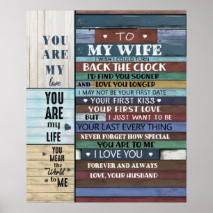 Personalized Letter To My Wife, Poster