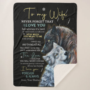 Personalized Letter To My Wife Sherpa Blanket