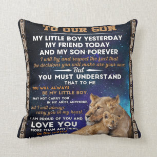 Personalized Letter To Our Son   Son Birthday Gift Throw Pillow