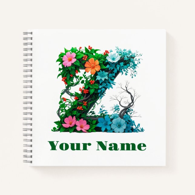 Personalized Letter Z Notebook (Front)