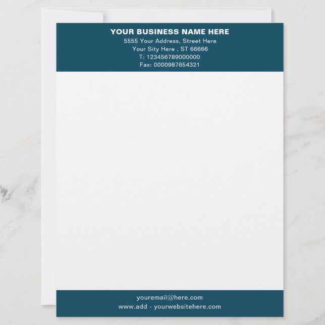 Personalized Letterhead Custom Colours and Font (Front)