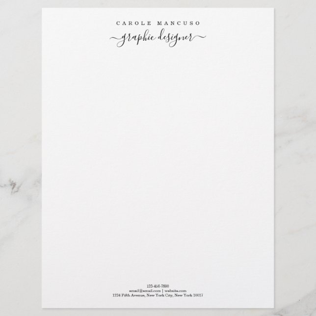 Personalized Letterhead Stationary | Simply Right (Front)