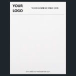 Personalized Letterhead with Logo Name and Website<br><div class="desc">Simple Personalized Letterhead with Your Logo Name and Comtact Info - Add Your Logo - Image / Name - Company / Contact Information - Resize and Move or remove / add Logo / Text with customization tool. Choose / add your favourite text colour and font. Good Luck - Be Happy...</div>