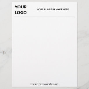 Personalized Letterhead with Logo Name and Website