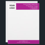 Personalized Letterhead with Logo - Your Colours<br><div class="desc">Custom Colours and Font - Simple Personalized Your Business Letterhead with Logo - Add Your Logo - Image or QR Code / Name - Company / Address - Contact Information / more - Resize and move or remove and add elements / image with Customization tool ! Choose Font / Size...</div>