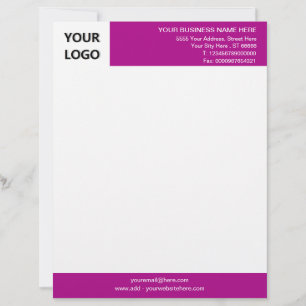 Personalized Letterhead with Logo - Your Colours