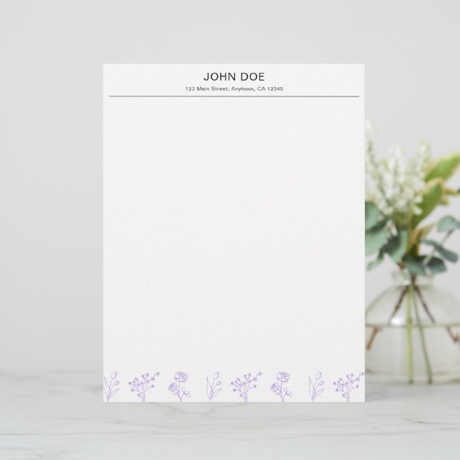 Personalized Letterhead with Name and Address (Standing Front)