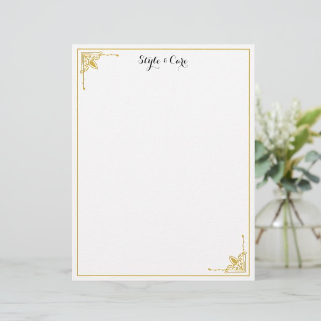 Personalized Letterhead with Your Name in Style (Standing Front)