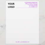 Personalized Letterhead with Your Own Design<br><div class="desc">Custom Colours and Font - Simple Personalized Your Modern Business Office Letterhead with Logo - Choose / add your favourite elements and text colours / font and size ! Resize and move or remove and add elements - Image / text with customization tool ! Add Your Logo - Image -...</div>