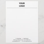 Personalized Letterhead with Your QR Code and Logo<br><div class="desc">Modern Design Business Office Letterhead with Your QR Code ( Back Side ) and Logo - Add Your Logo - Image / Address - Contact Information / and QR Code ( Back Side ) - Resize and move or remove and add elements / text with customization tool. Choose favourite elements...</div>