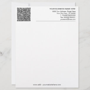 Personalized Letterhead Your Name Info and QR Code