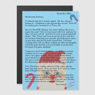 Personalized Letters from Santa Blue Child's Name