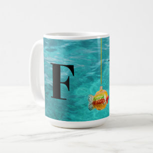 Personalized Letters Ocean Water & Fish Coffee Mug