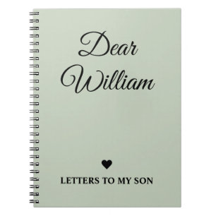 Personalized Letters to My Son Notebook