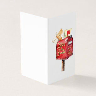 Personalized Letters to Santa Christmas Card