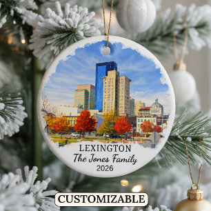 Personalized Lexington Ornament, Custom Kentucky Ceramic Ornament