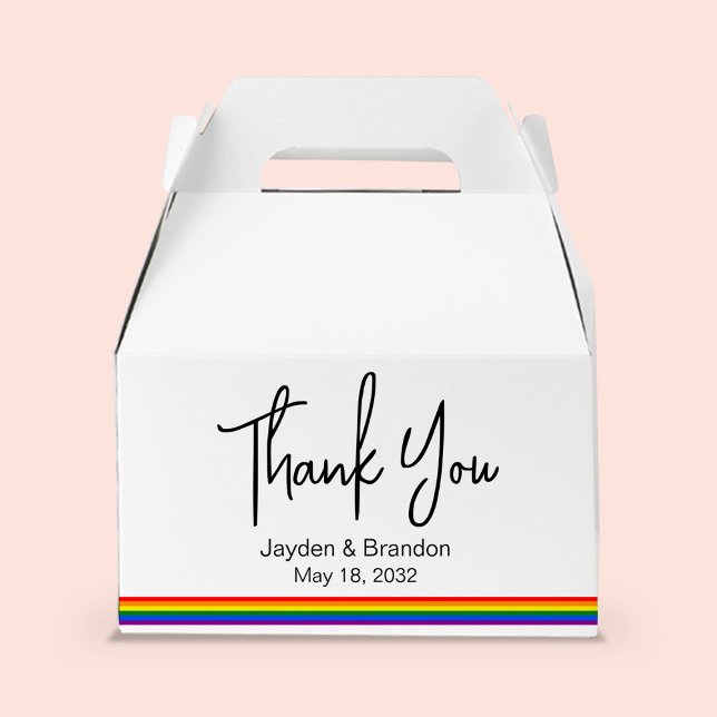 Personalized LGBT Rainbow Wedding Thank You Favor Box (Personalized LGBT Rainbow Wedding Thank You Favor Boxes
)