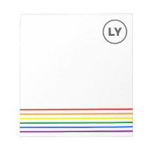 Personalized LGBTQ Initials Pride Rainbow Stripes