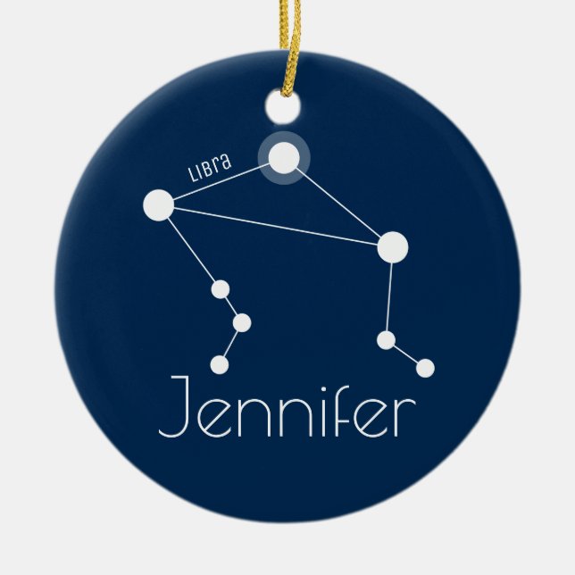 Personalized Libra Constellation Ornament (Front)