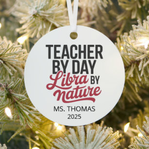Personalized Libra Teacher Ornament