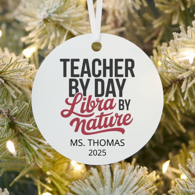 Personalized Libra Teacher Ornament (Insitu)