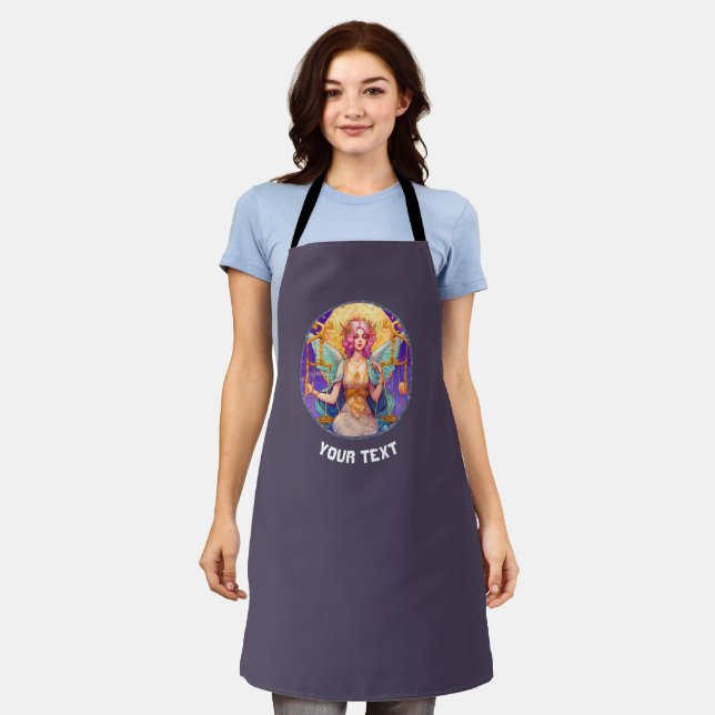 Personalized LIBRA  Zodiac SIGN Apron (Worn)