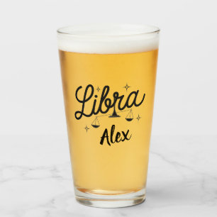 Personalized Libra Zodiac Sign Art Glass